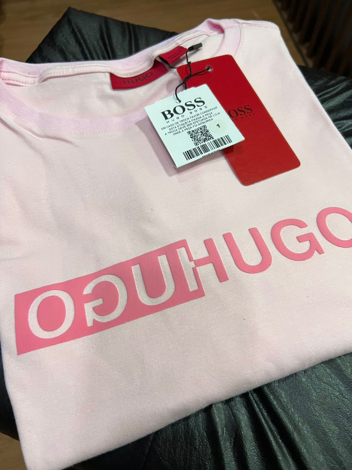 Camiseta Linha Griff Hugo Boss Rosa