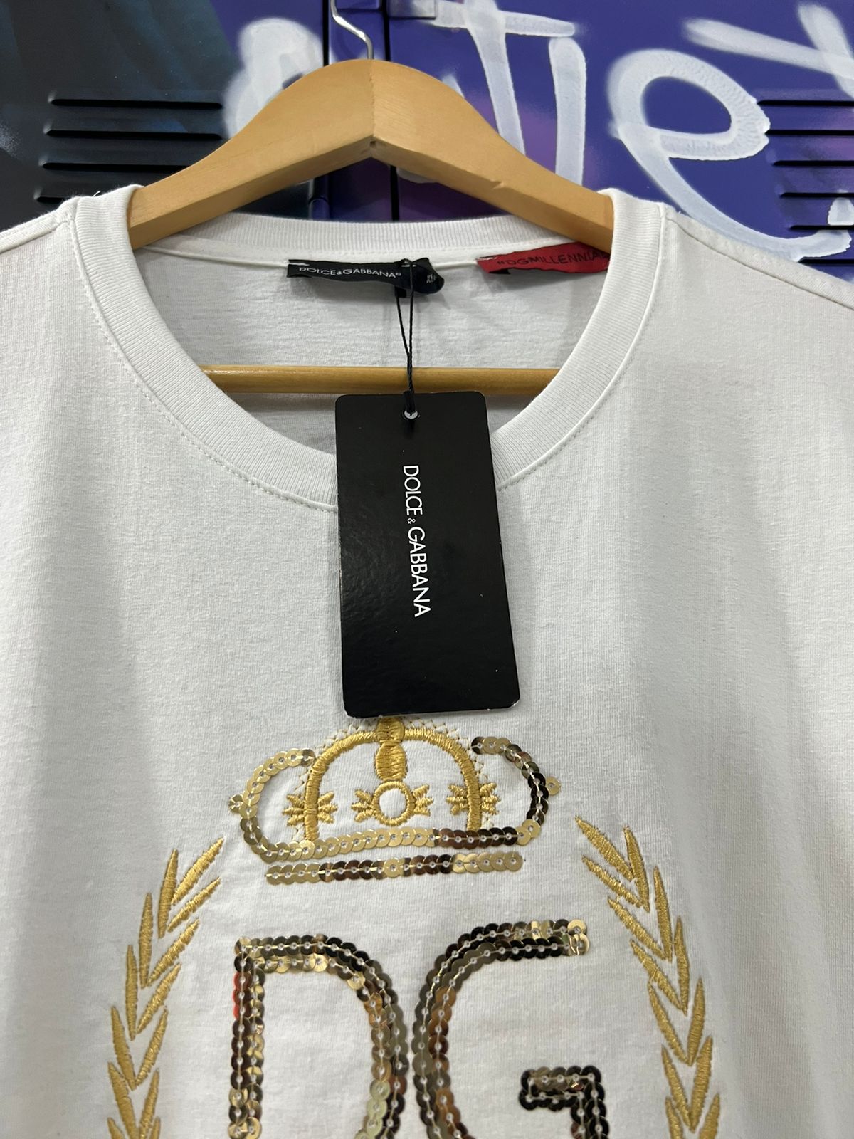 Camiseta Linha Griff Dolce Gabbana Branco