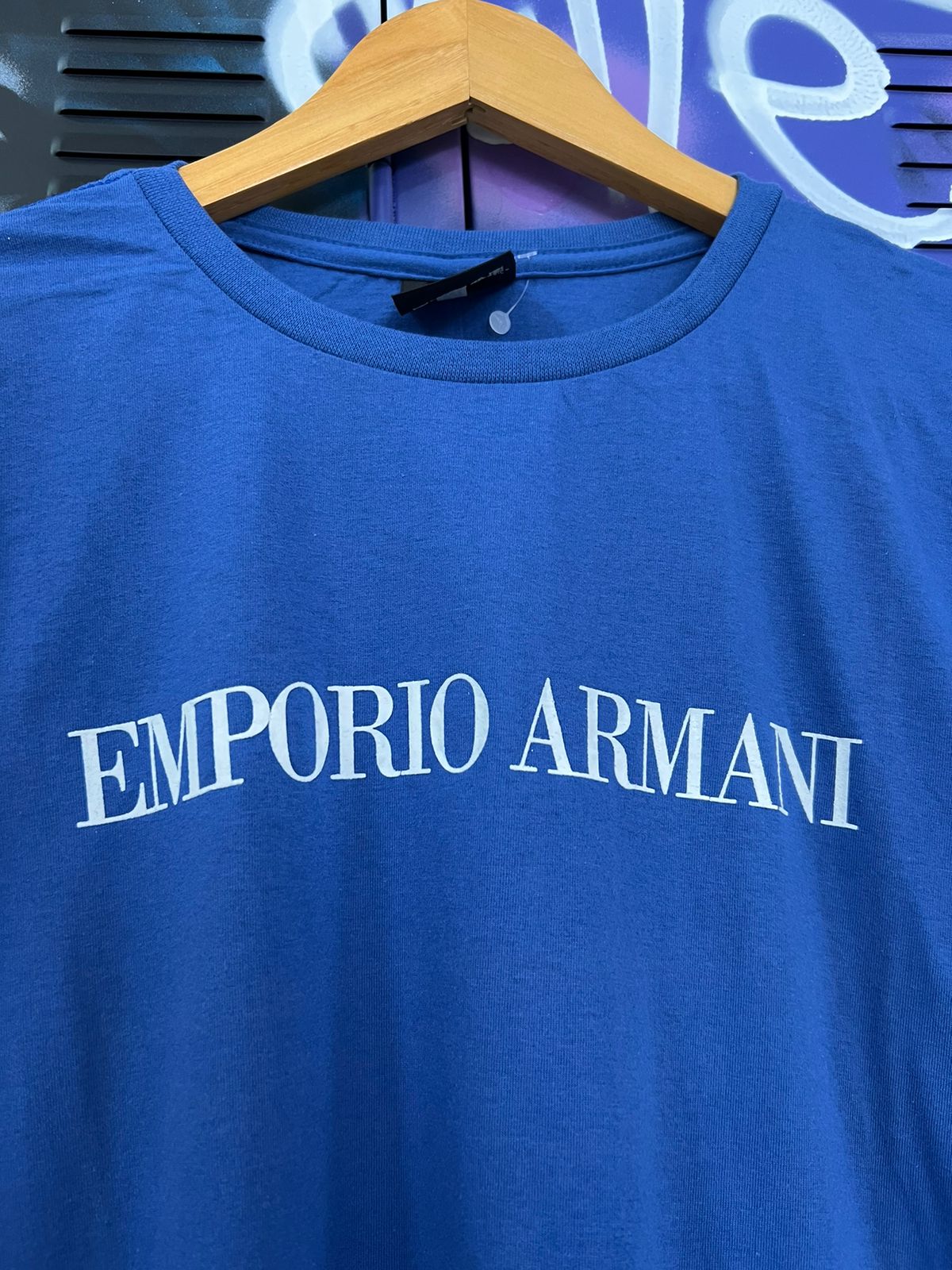 Camiseta Algodão Armani Azul
