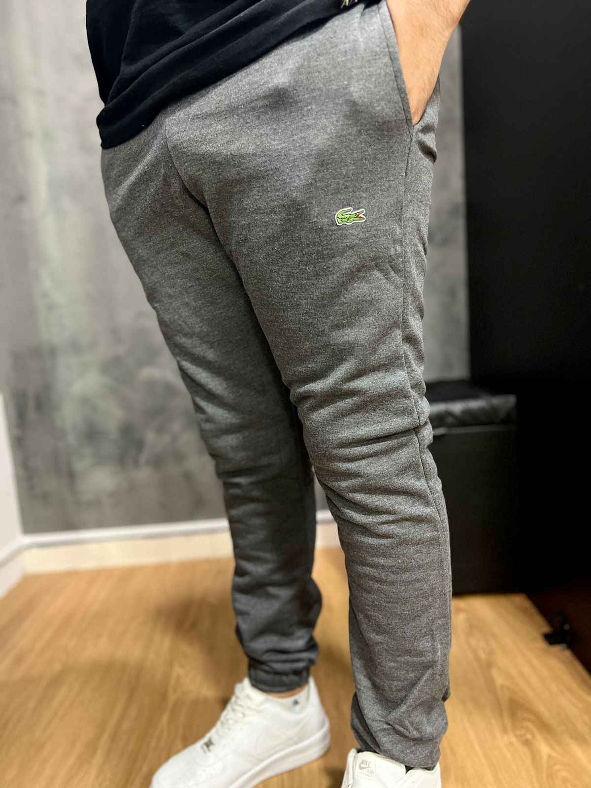 Calça Moletom Lacoste Cinza