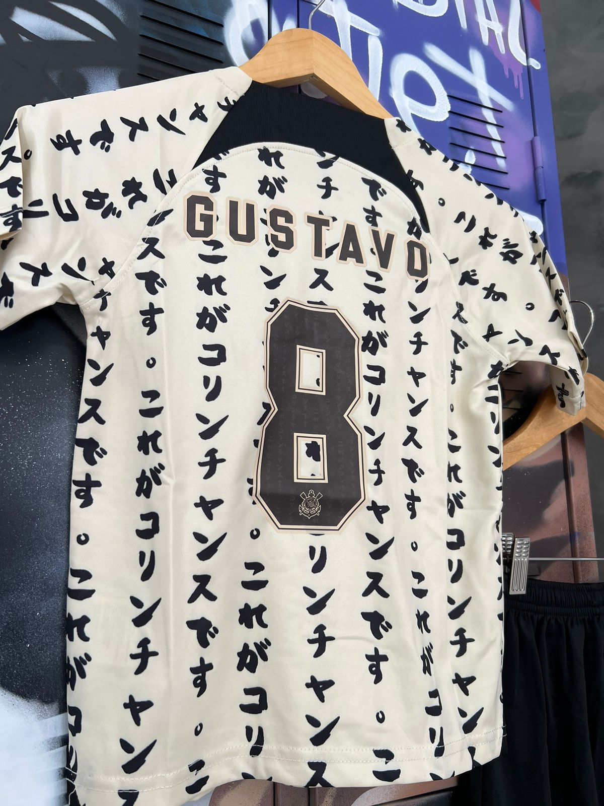 Conjunto Infantil Corinthians Japão C/ Personalização Nike Preto