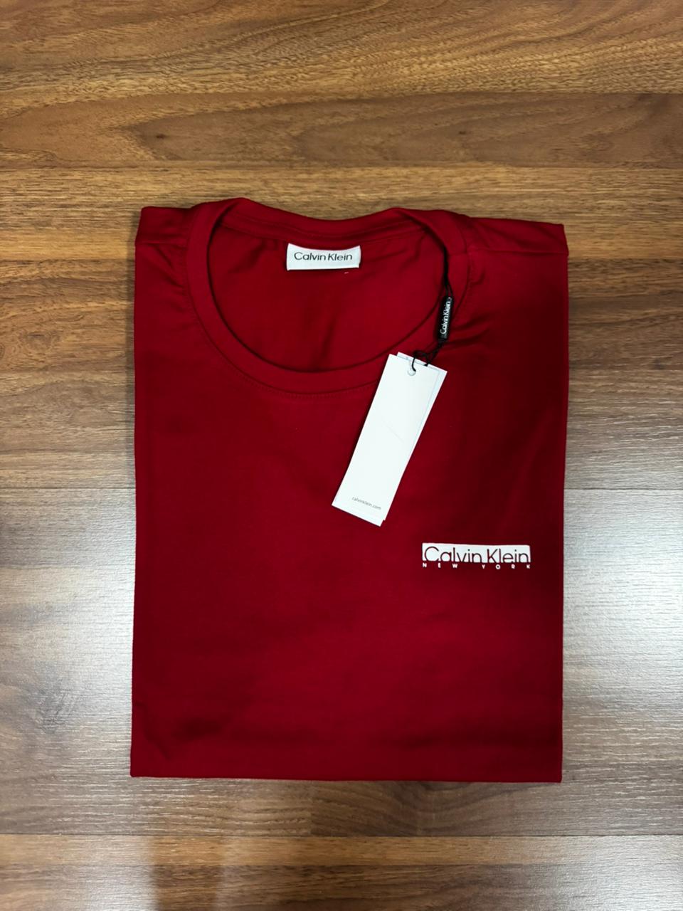 Camiseta Seda Pima Calvin Klein Vermelho