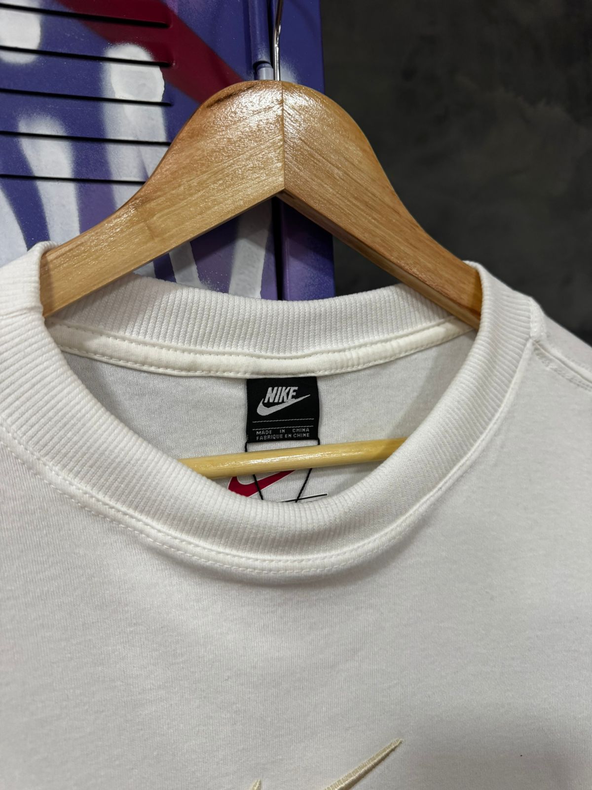 Camiseta Overzise Nike Off white