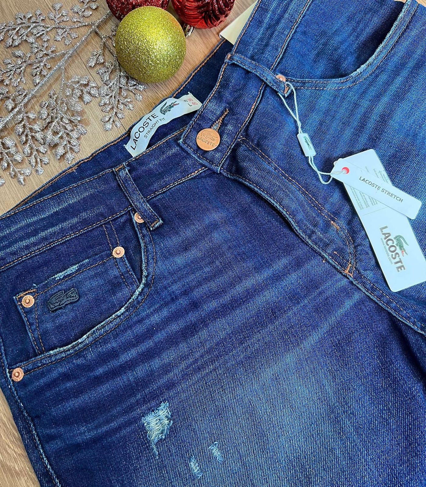 Bermuda Jeans Lacoste Azul