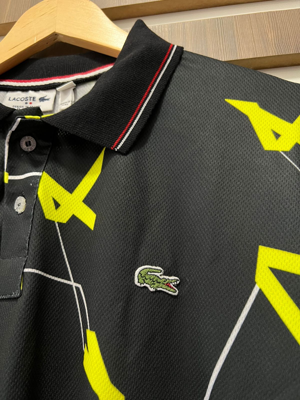 Gola Polo Drifit Lacoste Preta