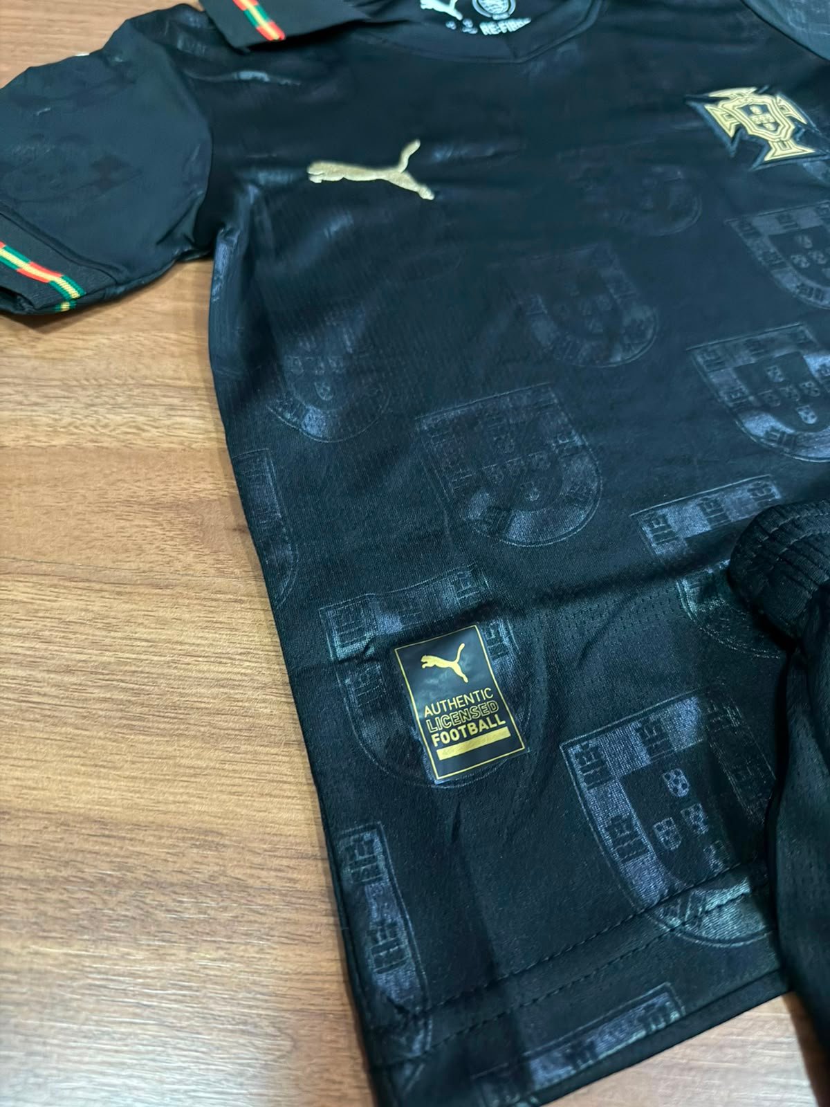 Conjunto Infantil Portugal 2026/27 Puma Preto