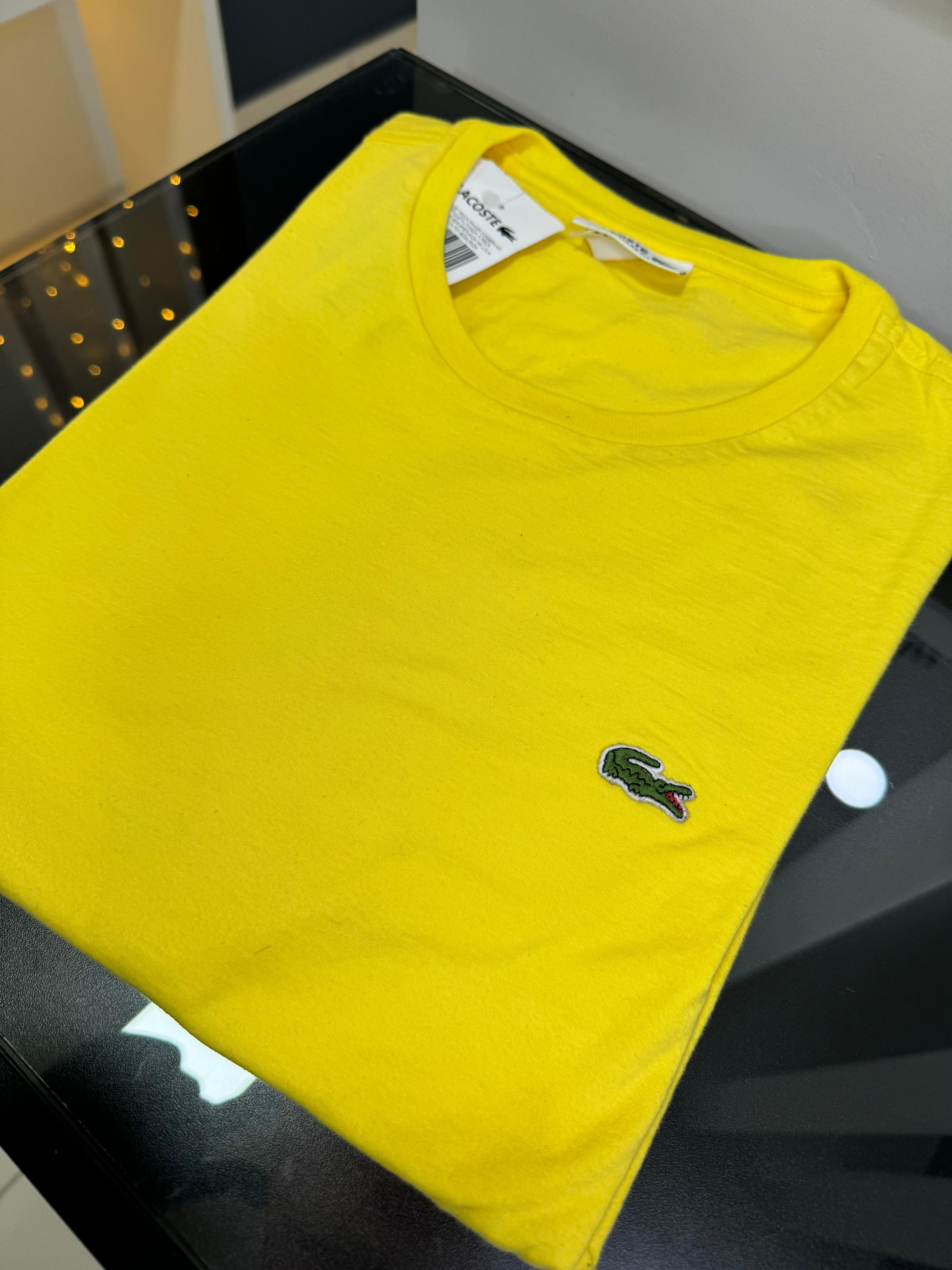 Camiseta Plus Size Lacoste Amarelo
