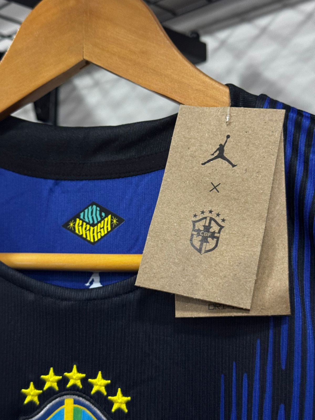 Camisa Feminina Brasil Jordan II 2026/27 Jordan Azul