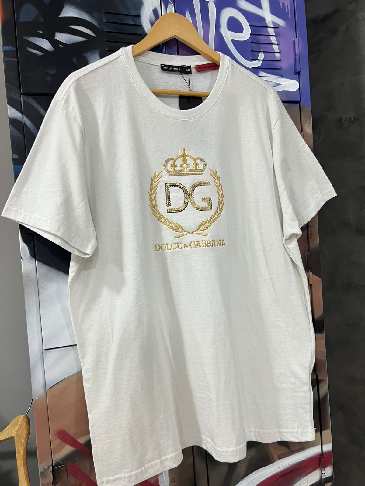 Camiseta Linha Griff Dolce Gabbana Branco