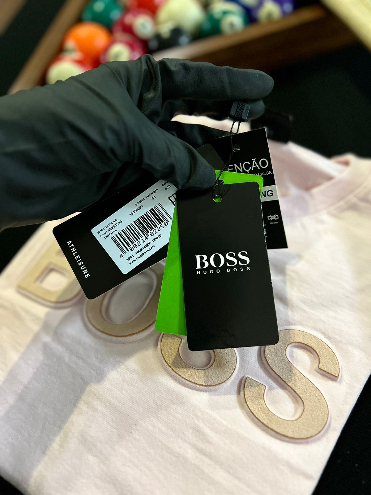 Camiseta Linha Griff Hugo Boss Rosa