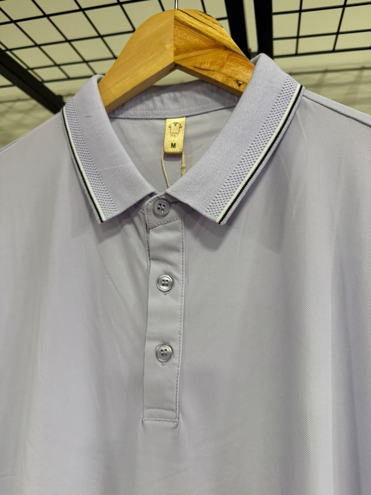 Camisa Gola polo poliamida Lisa Lilás