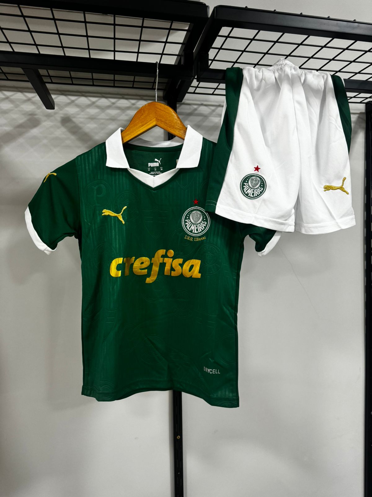 Conjunto Infantil Palmeiras Puma Verde