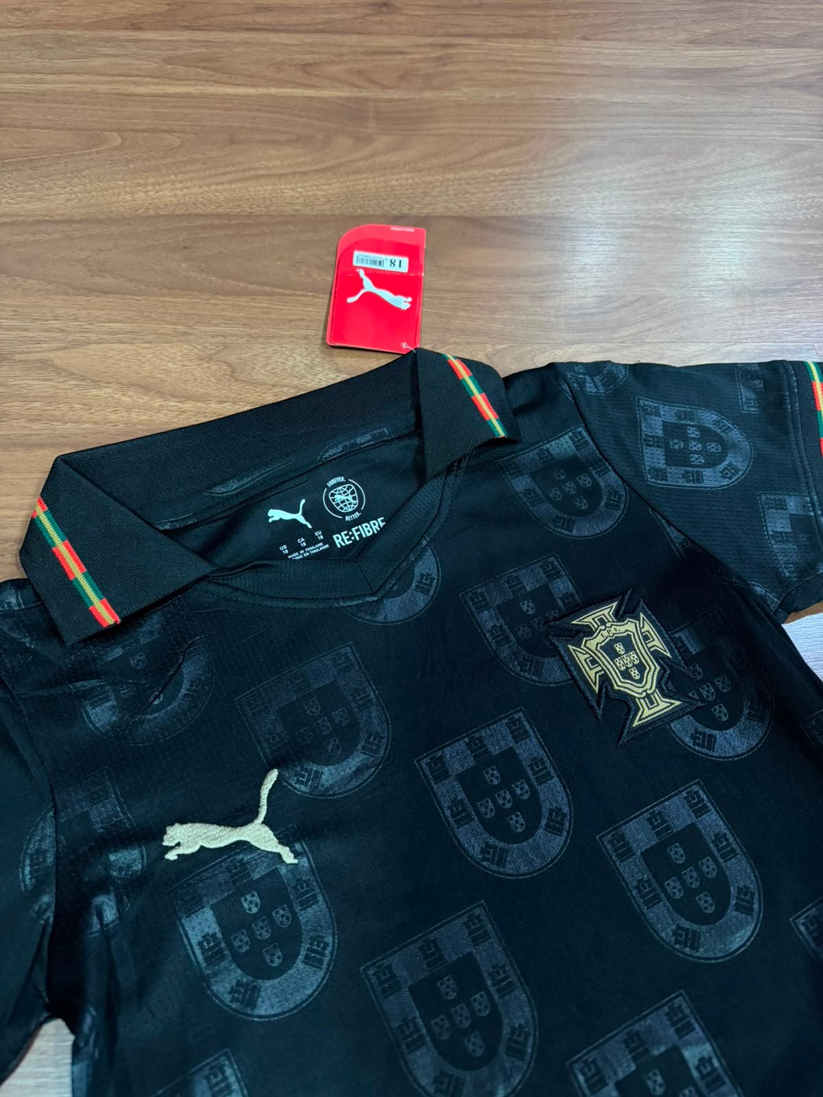 Conjunto Infantil Portugal 2026/27 Puma Preto