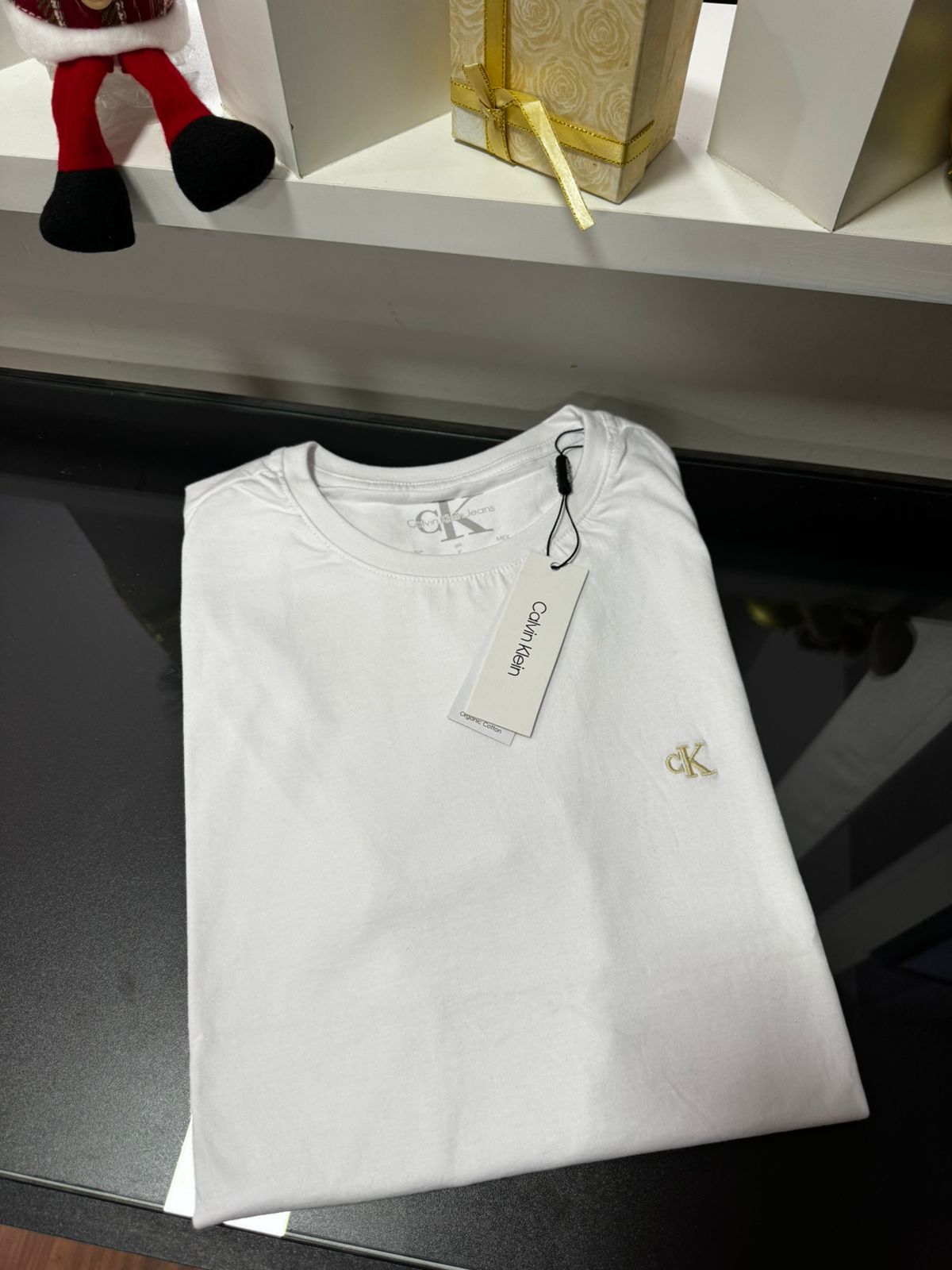 Camiseta Seda Pima Calvin Klein Branca