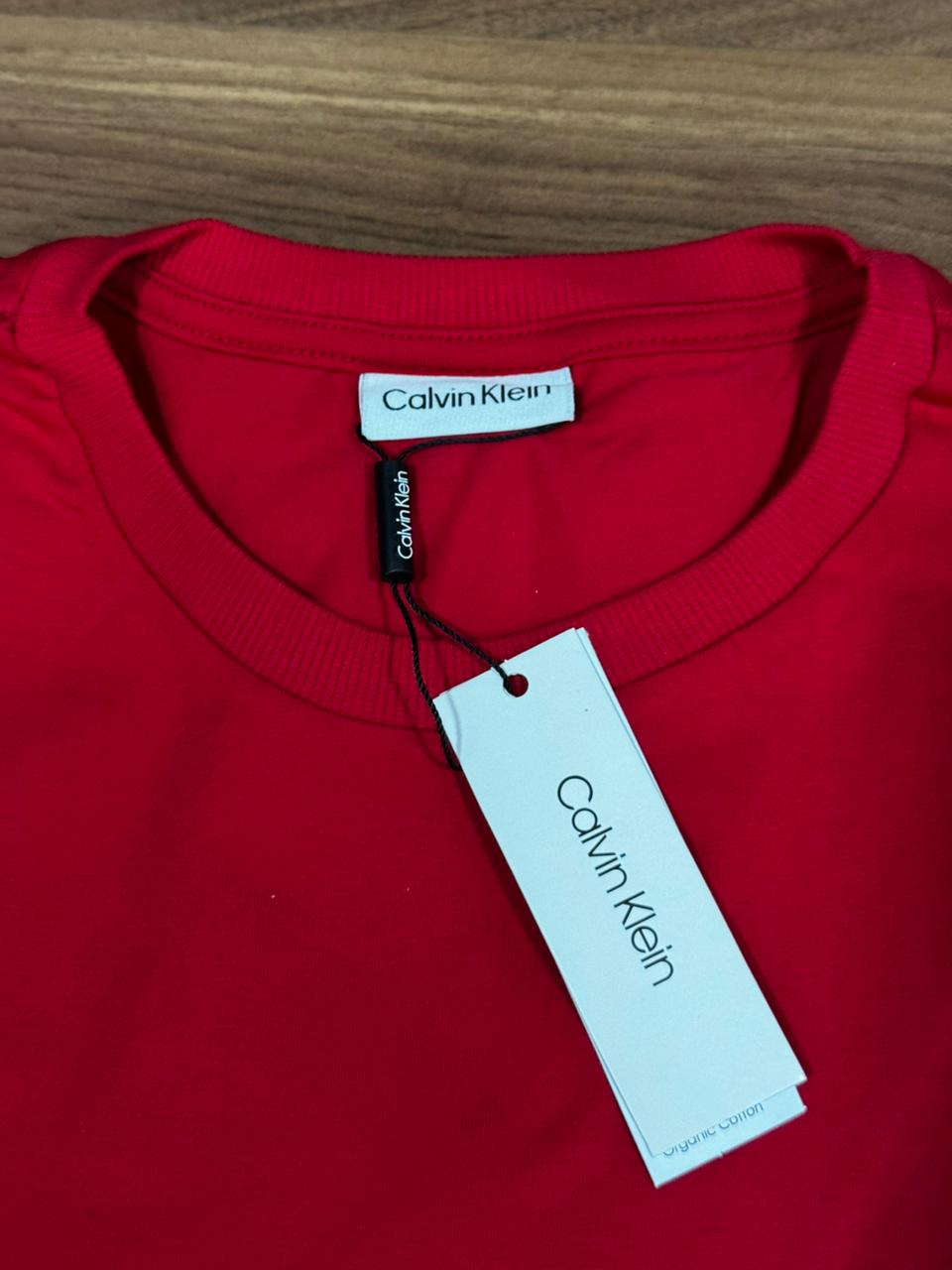 Camiseta Seda Pima Calvin Klein Vermelho